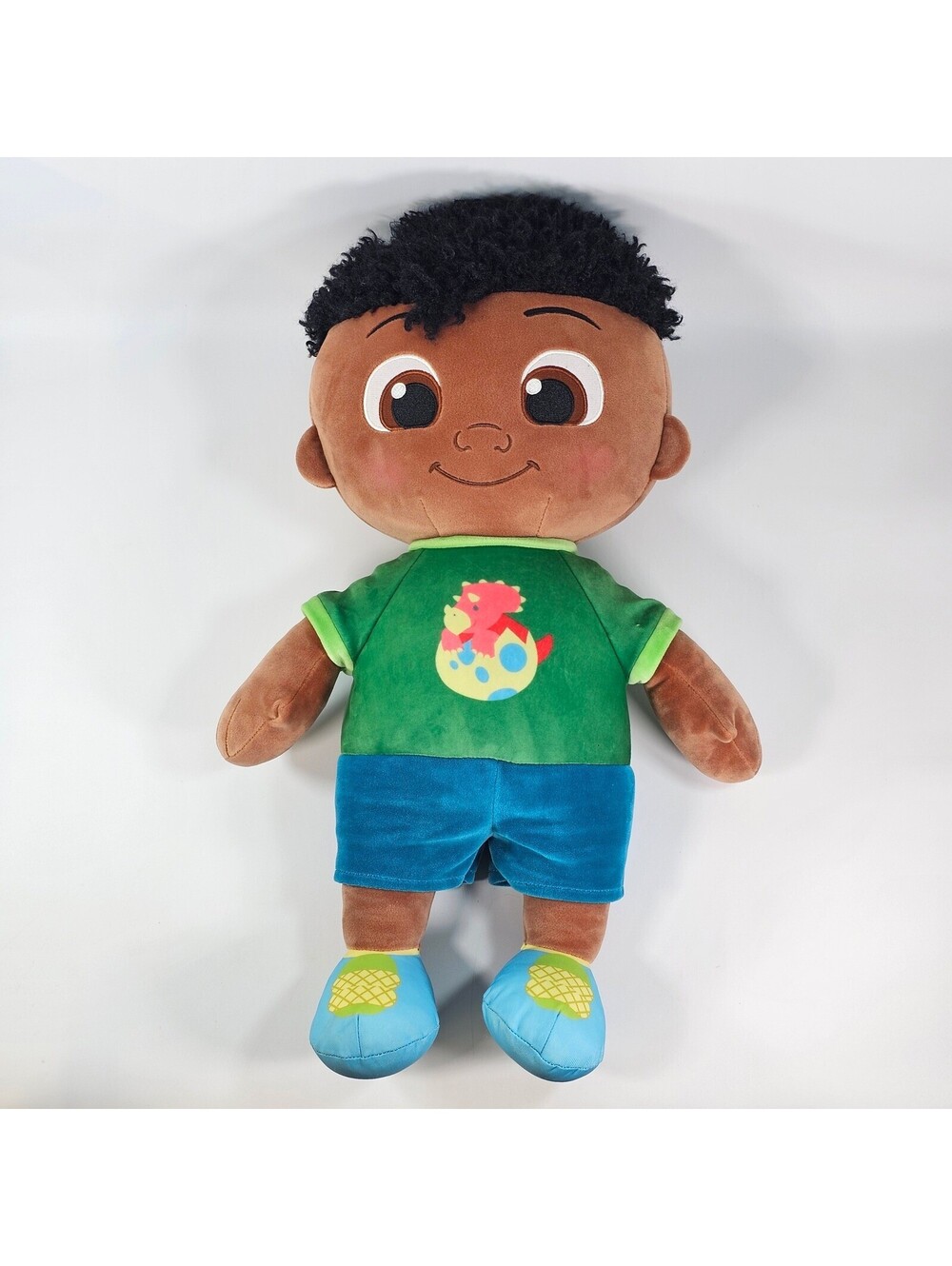 Cocomelon Cody Plush Doll 22 Inch Stuffed Toy Green Dinosaur Shirt Blue Shorts